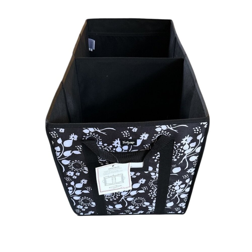 New‎ Thirty One 31 Room To Grow Utility Bin Storage Black Floral Brushstrokes